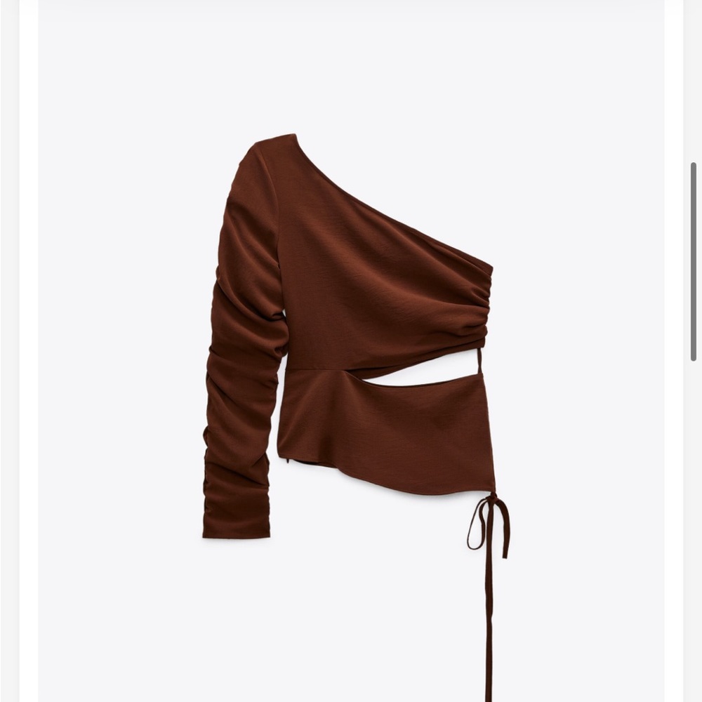 NWOT Zara Asymmetric Cut Out Top